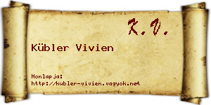 Kübler Vivien névjegykártya