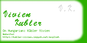 vivien kubler business card